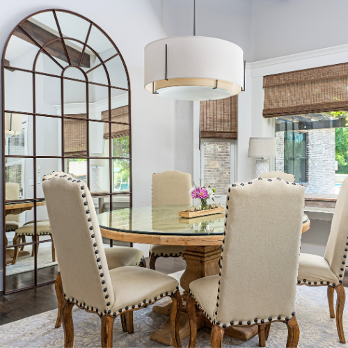 round glass dining table